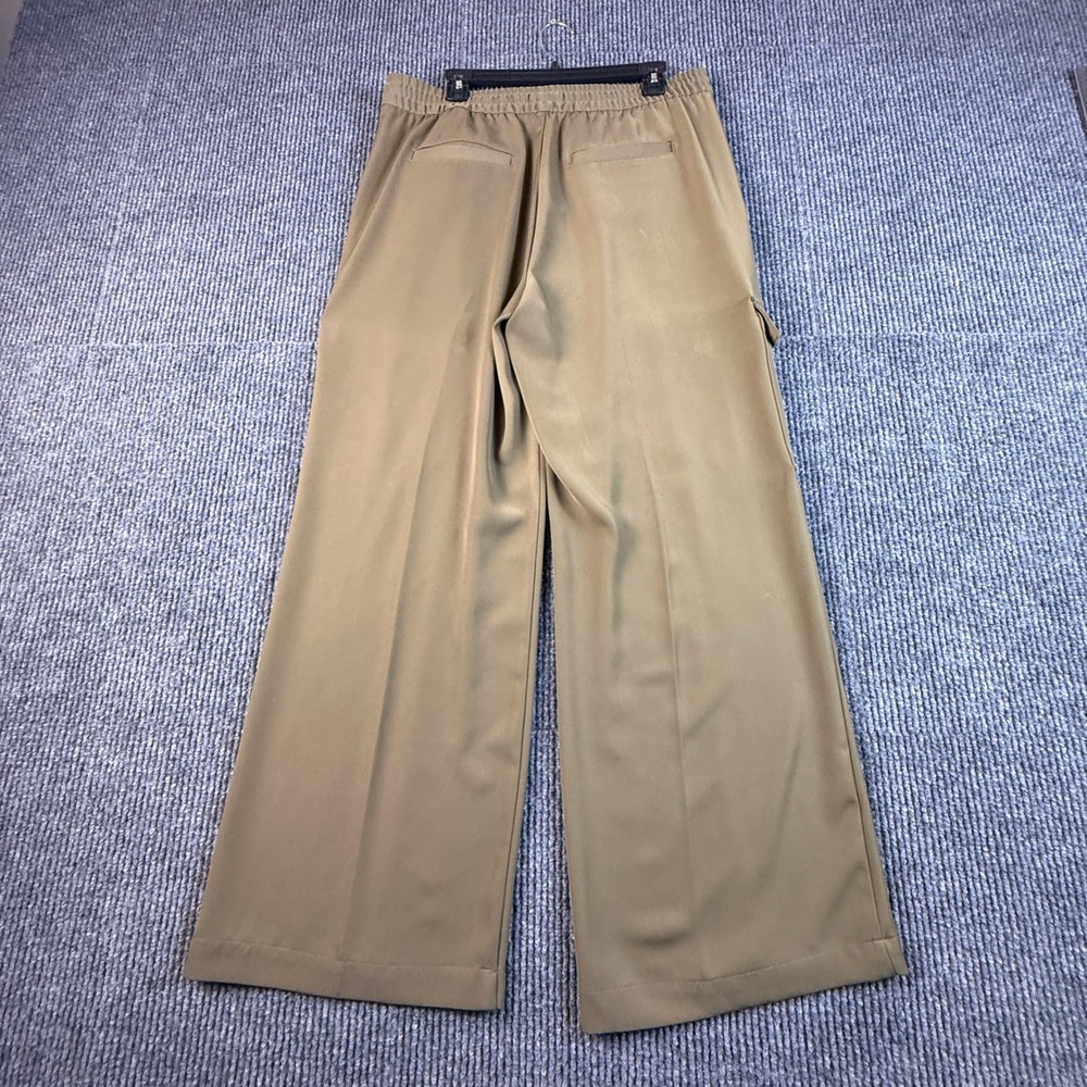 Banana Republic BR Sport Womens Large Olive Green Wide Leg Cargo Pants 796179-00 - Picture 2 of 13